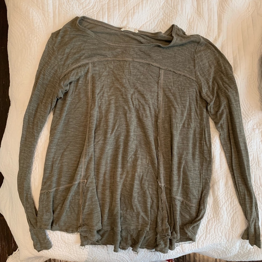 Long sleeve olive green shirt